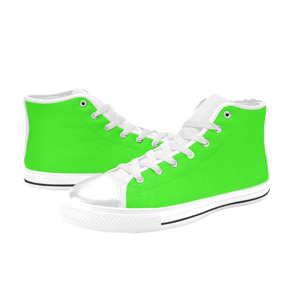 Men's Neon Greens Solid High Top Shoes