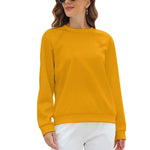 Women's Carrot Orange Solid Sweatshirt