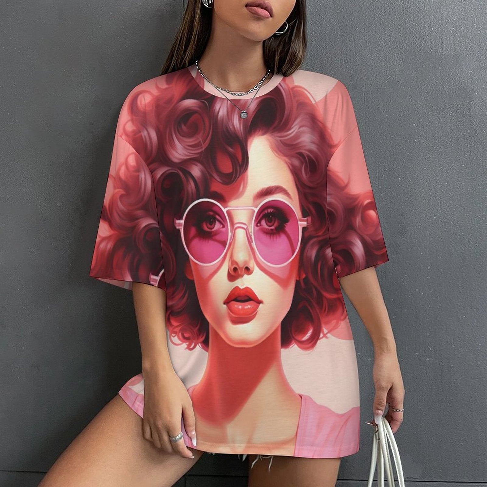 Women's Pop Art Abstract Oversized T-shirt