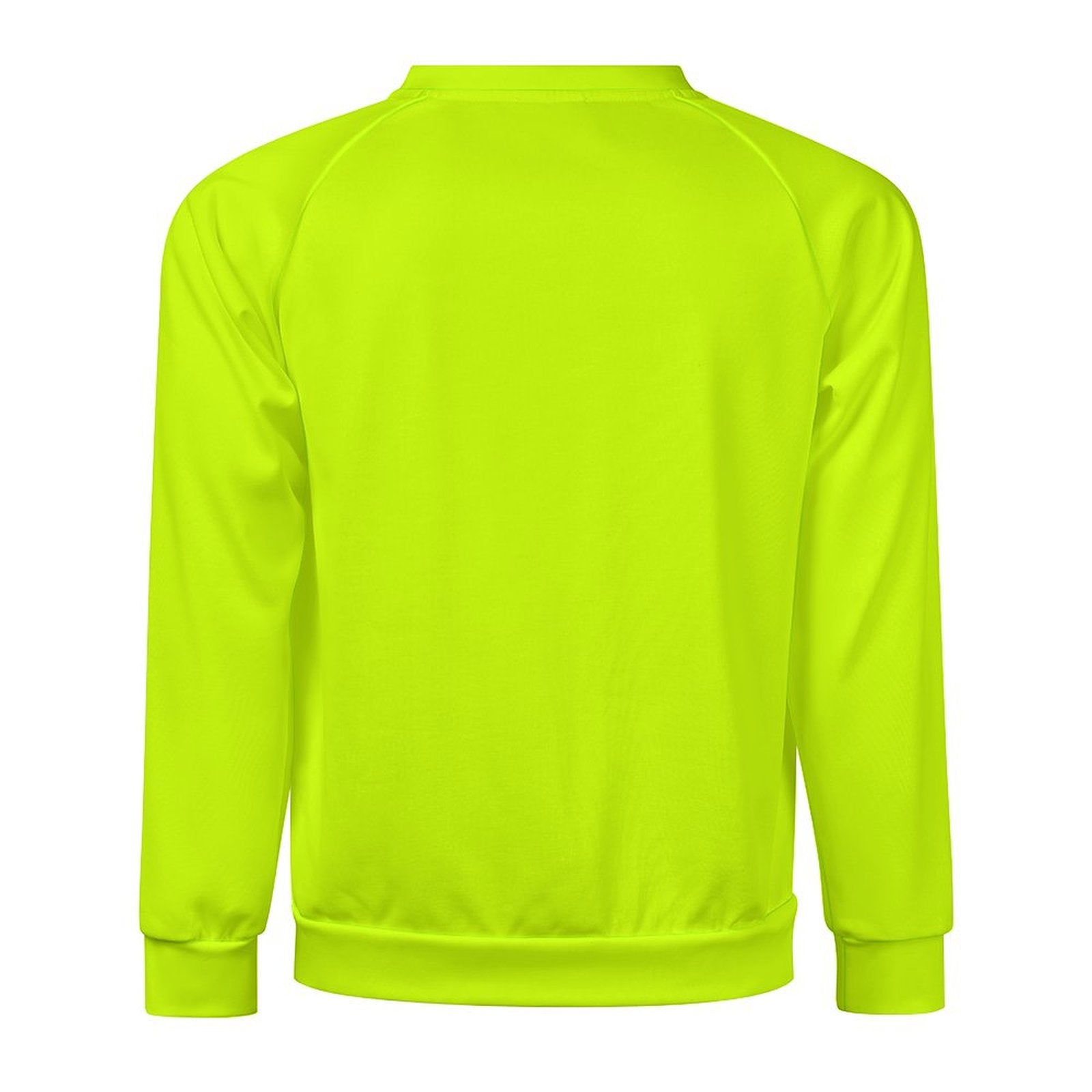 Men's Fluorescent Yellow Solid Sweatshirt