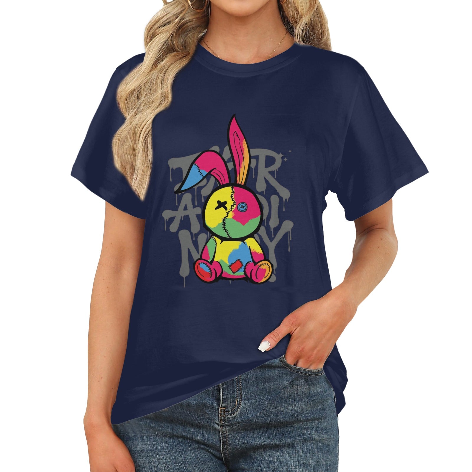 Women's Groovy Rabbit Streetwear Classic Fit T-shirt