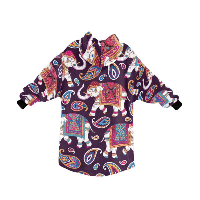 Women's Indian Style Paisley Abstract Blanket Hoodie