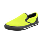 Women's Fluorescent Yellow Solid Slip-on Shoes