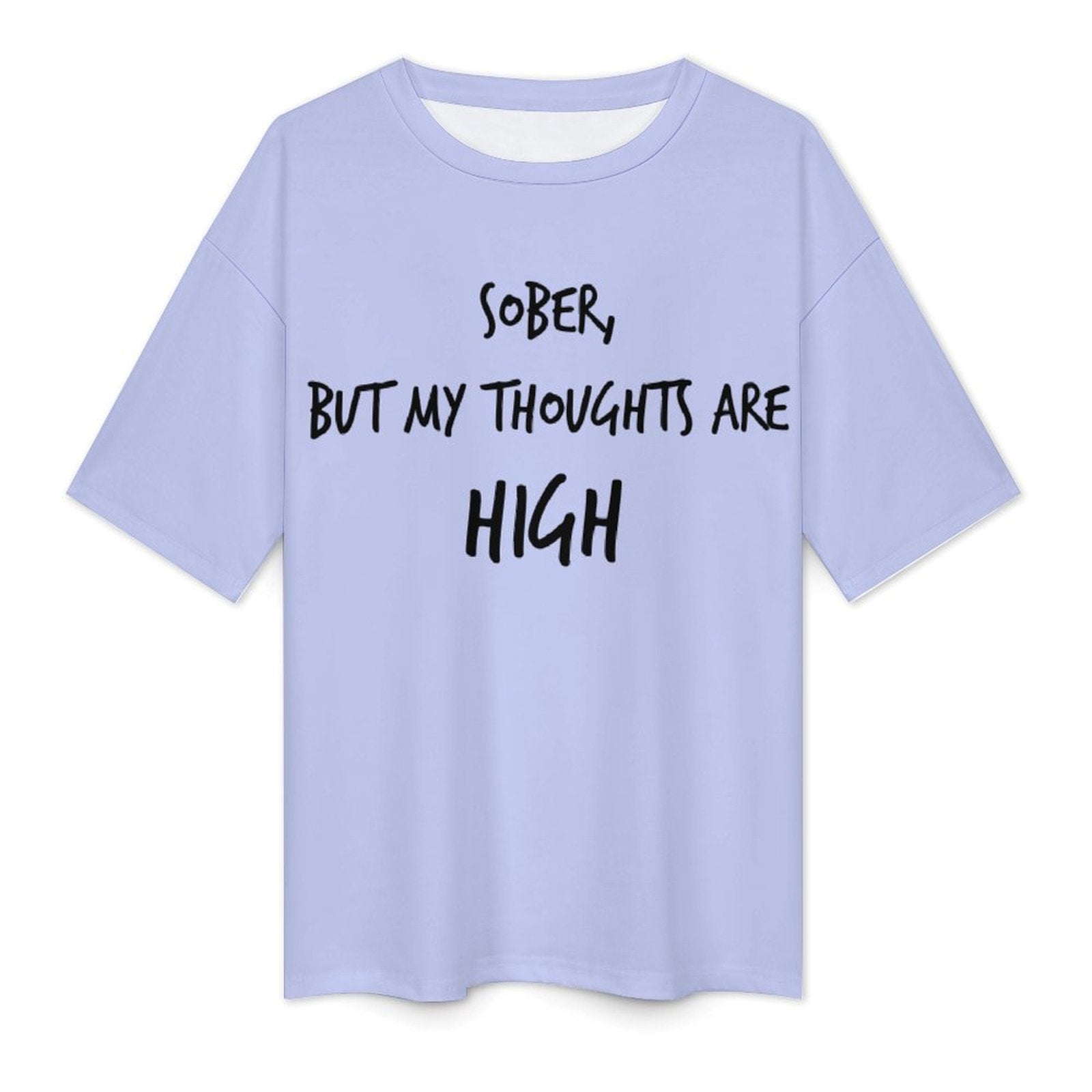 Men's High Thoughts Typography Oversized T-shirt