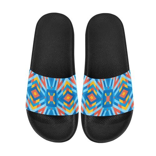 Men's Tribal Diamond Abstract Slider Sandals