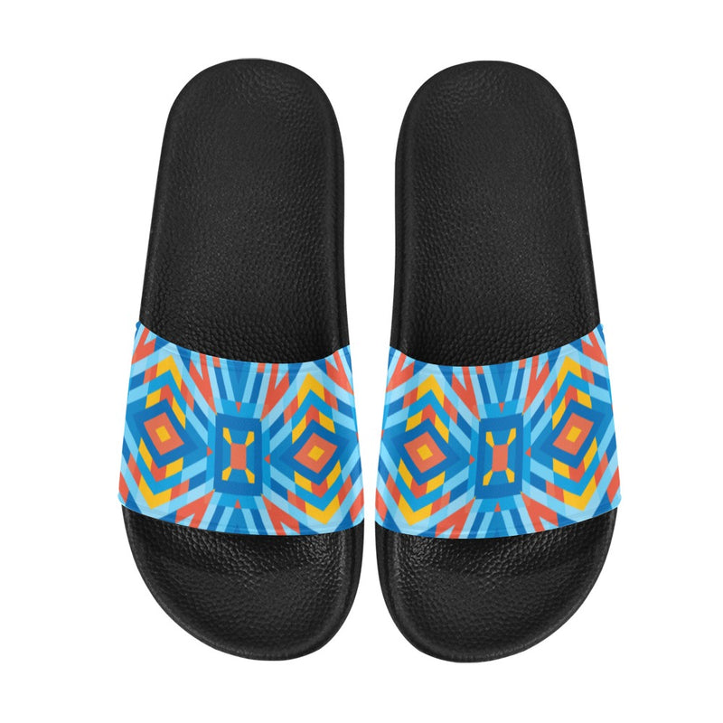 Women's Tribal Diamond Abstract Slider Sandals