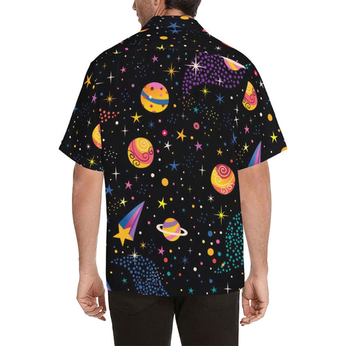 Men's Star Galaxy Abstract Half Sleeve Shirt