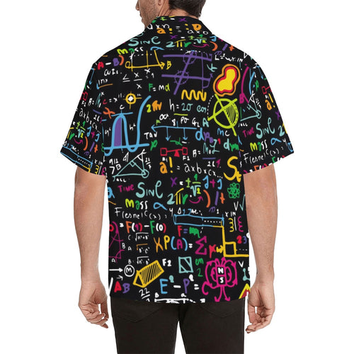 Men's Mathematical Doodle Pattern Abstract Half Sleeve Shirt