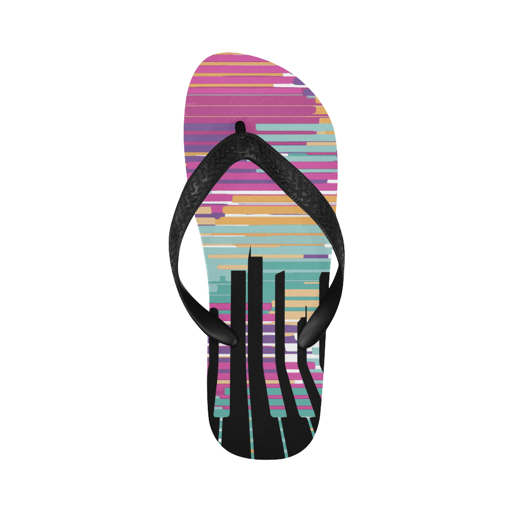Women's Evening City Light Abstract Flip Flops
