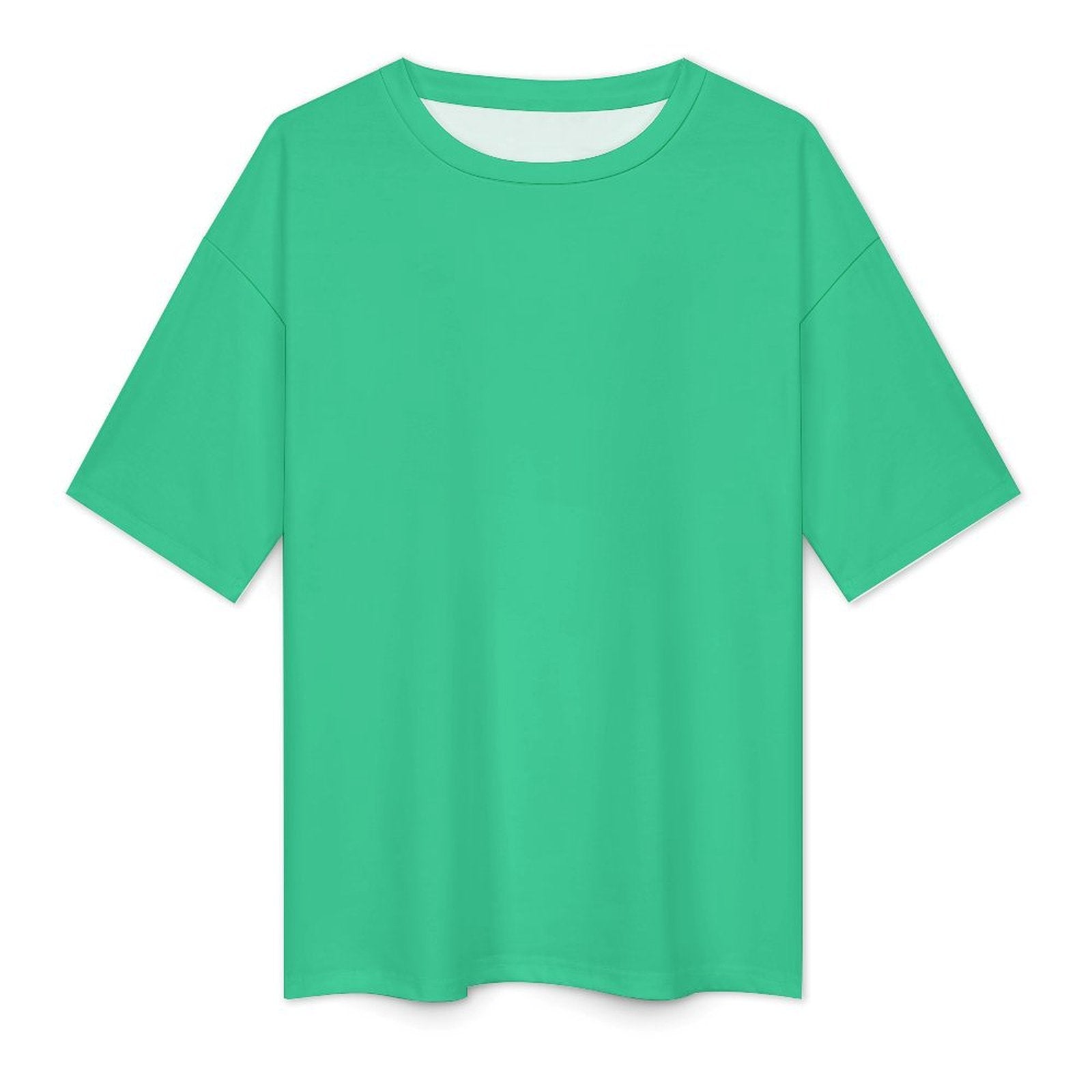 Men's Caribbean Green Solid Oversized T-shirt