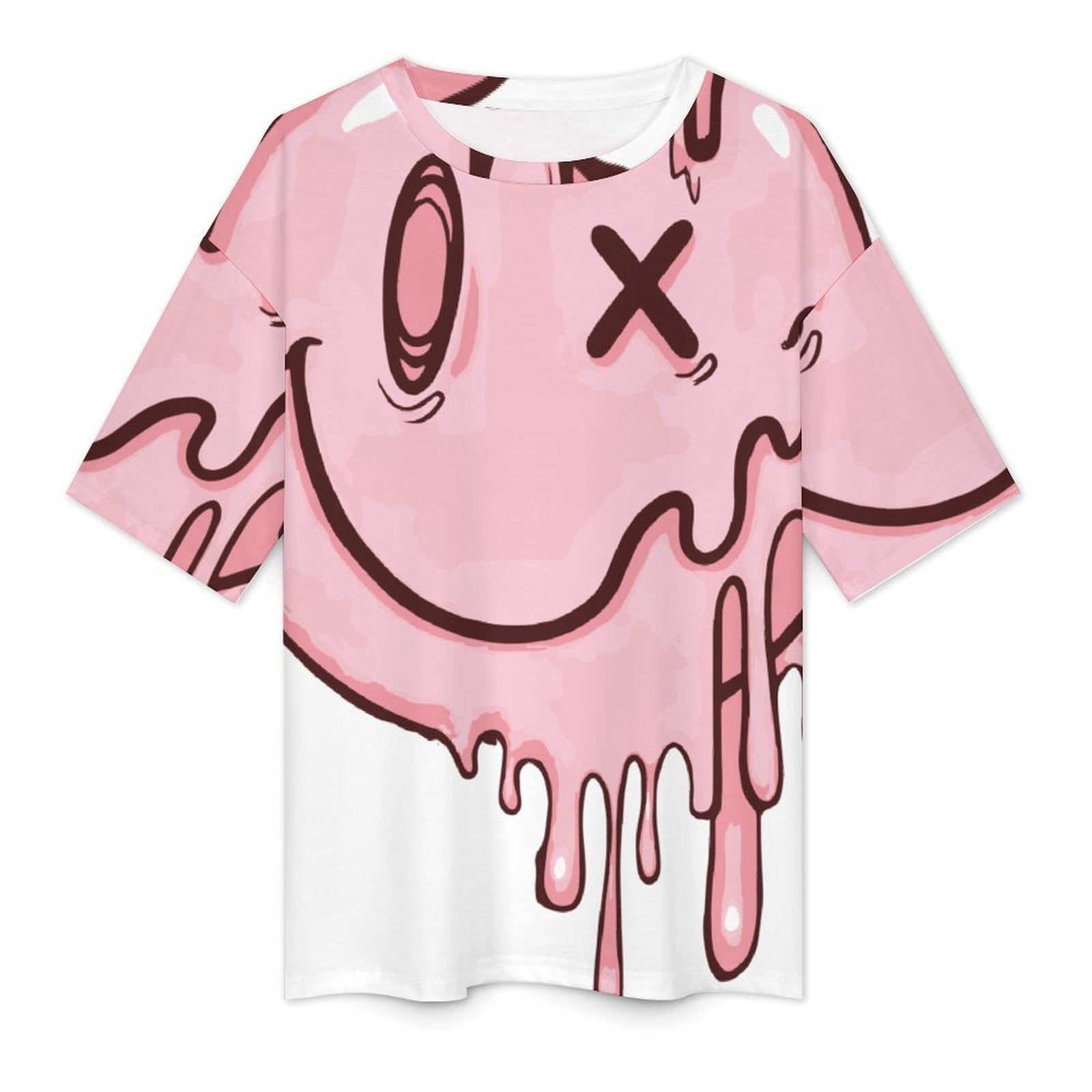 Men's Trippy Melting Smiley Acid & Punk Oversized T-shirt