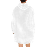 Men's White Solid Blanket Hoodie