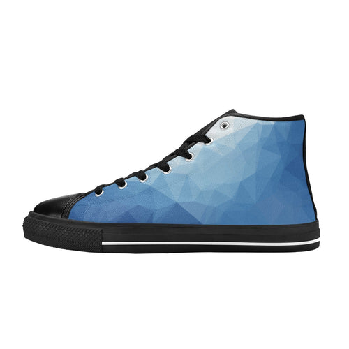 Men's Blue Prism Abstract High Top Shoes
