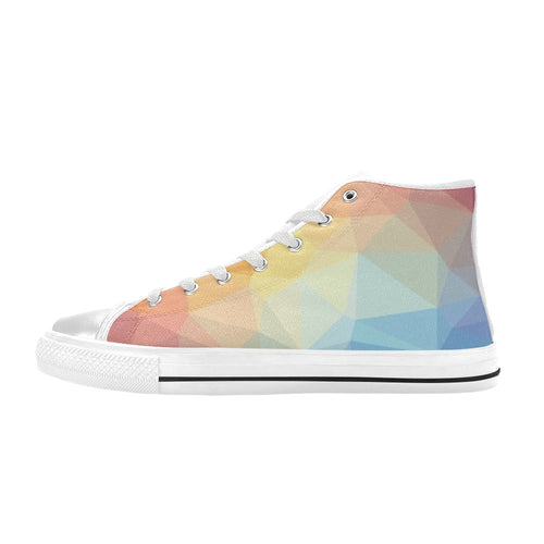 Women's RGB Prism Abstract High Top Shoes