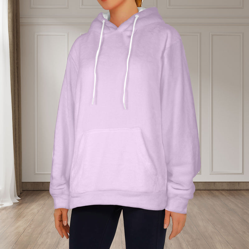 Ananya light lavender Women's Flannel Hoodie (Model H63)