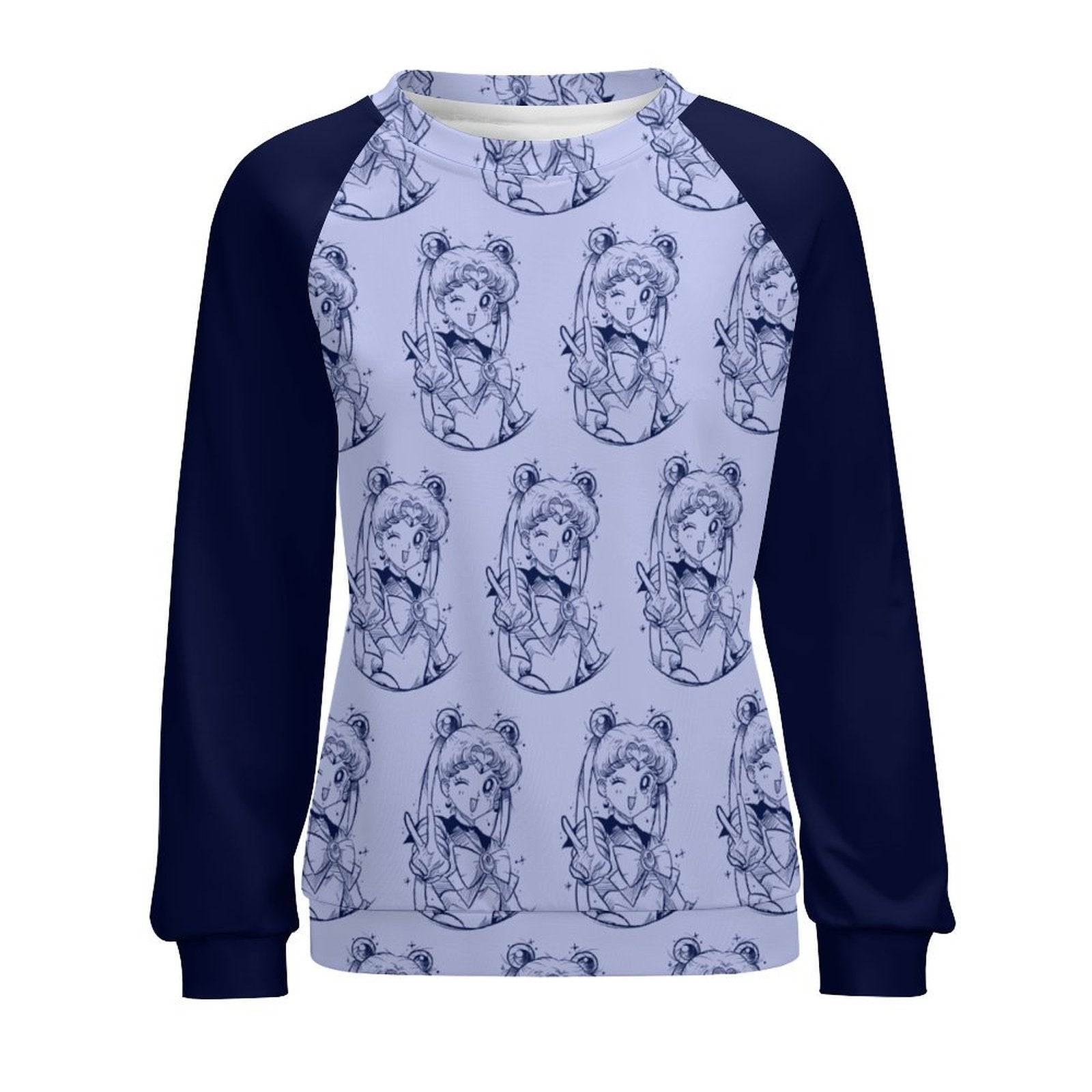 Women's Sailor Moon All Over Pattern Anime Sweatshirt