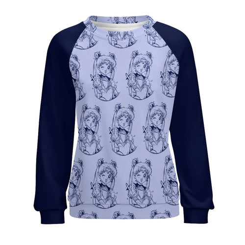 Women's Sailor Moon All Over Pattern Anime Sweatshirt