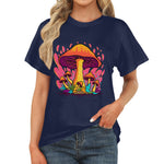 Women's Flaming Mushroom Acid & Punk Classic Fit T-shirt