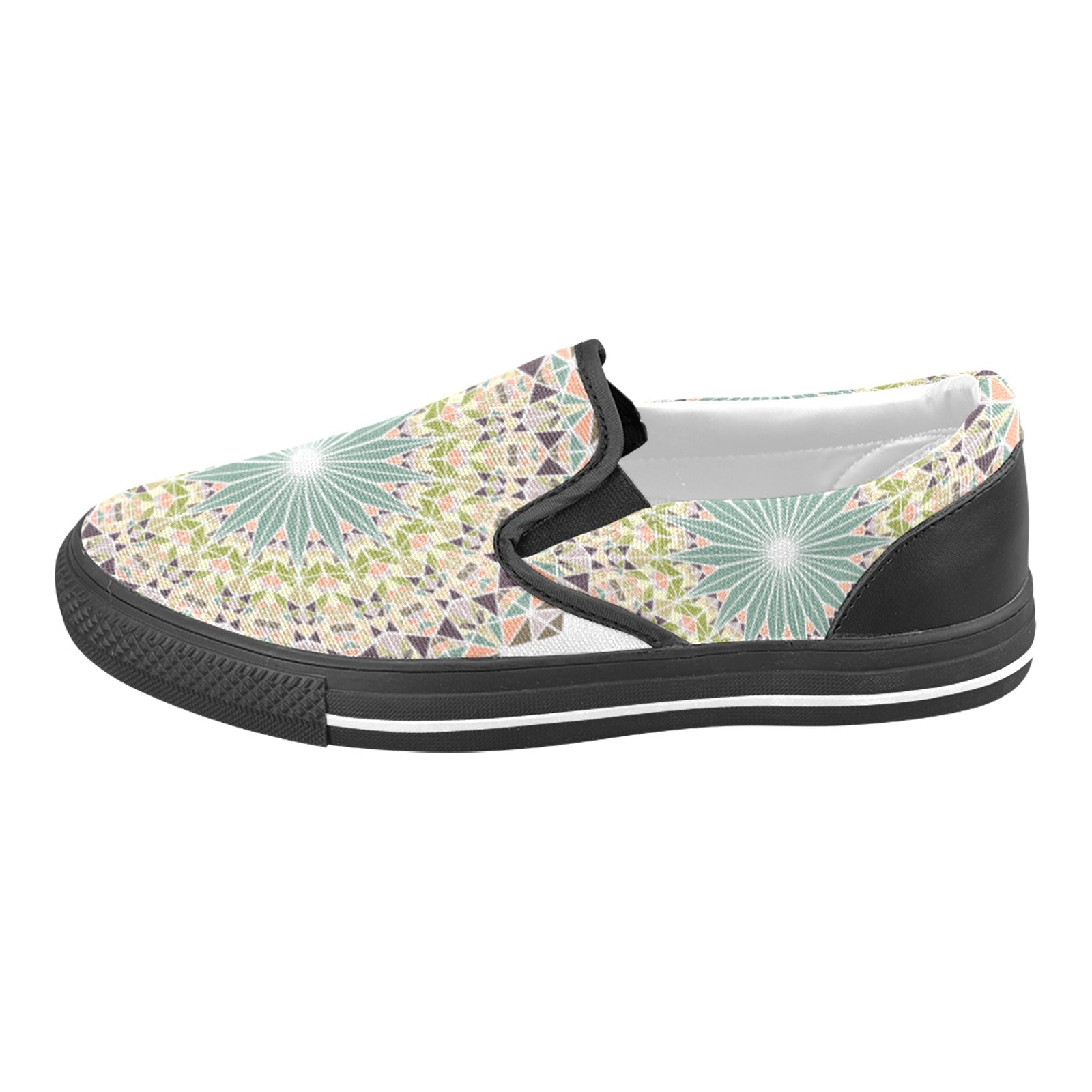 Men's Ethereal Bloom Abstract Slip-on Shoes