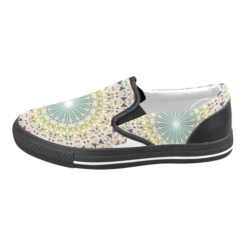 Men's Ethereal Bloom Abstract Slip-on Shoes