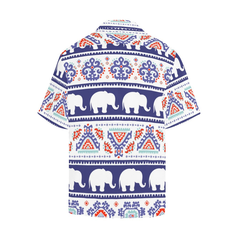 Men's Indian Paisley Pattern Abstract Half Sleeve Shirt