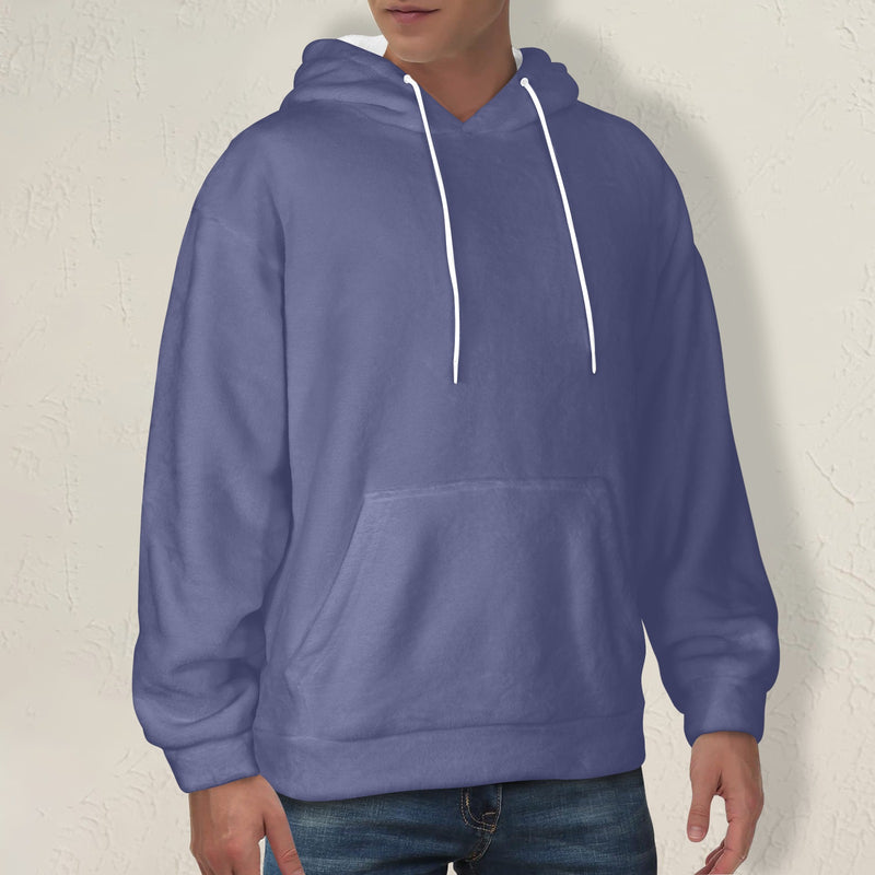 Men's UCLA Blue Solid Flannel Hoodie