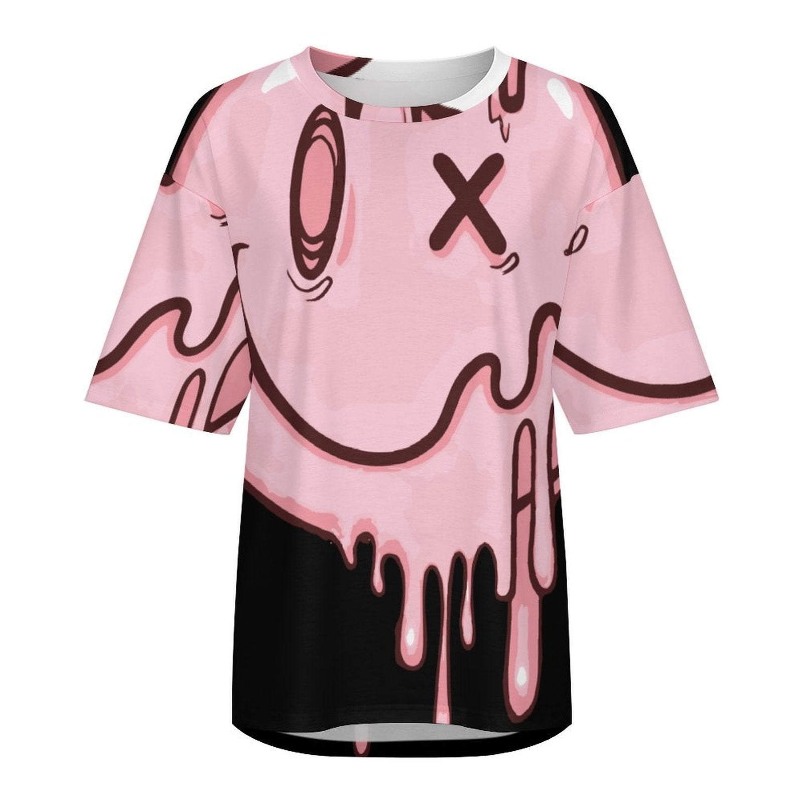 Men's Trippy Melting Smiley Acid & Punk Oversized T-shirt