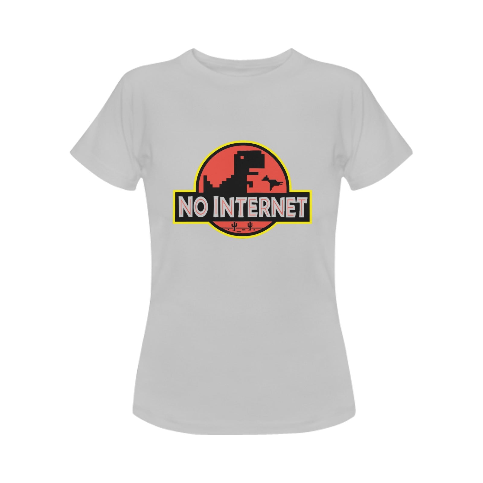 Women's No Internet Abstract Classic Fit T-shirt