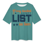 Men's My Bucket List Typography Oversized T-shirt