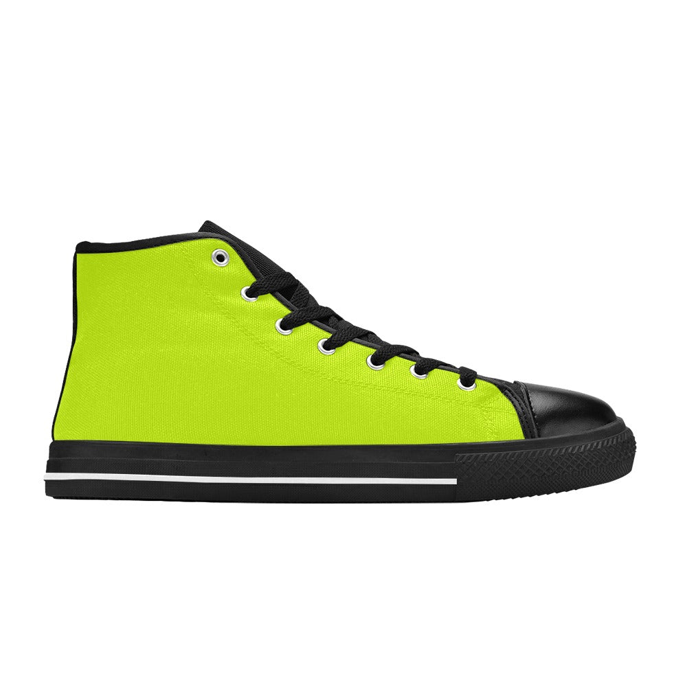 Men's Florescent Yellows Solid High Top Shoes