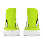 Women's Fluorescent Yellow Solid High Top Shoes