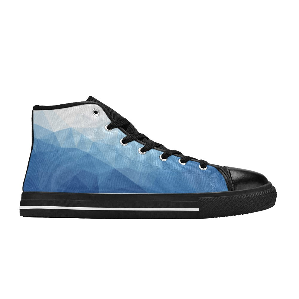 Men's Blue Prism Abstract High Top Shoes
