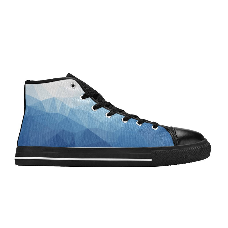 Men's Blue Prism Abstract High Top Shoes