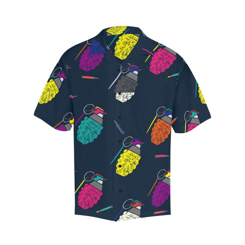 Men's Colorful Bombs Abstract Half Sleeve Shirt