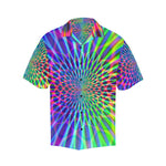 Men's Cosmic Psychedelic Spirila Abstract Half Sleeve Shirt