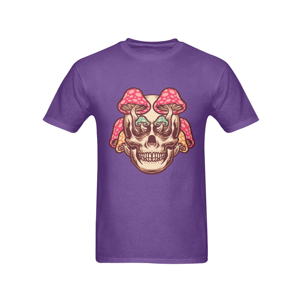 Men's Mushroom Skull Streetwear Classic Fit T-shirt