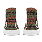 Men's Christmas Stripped Abstract High Top Shoes
