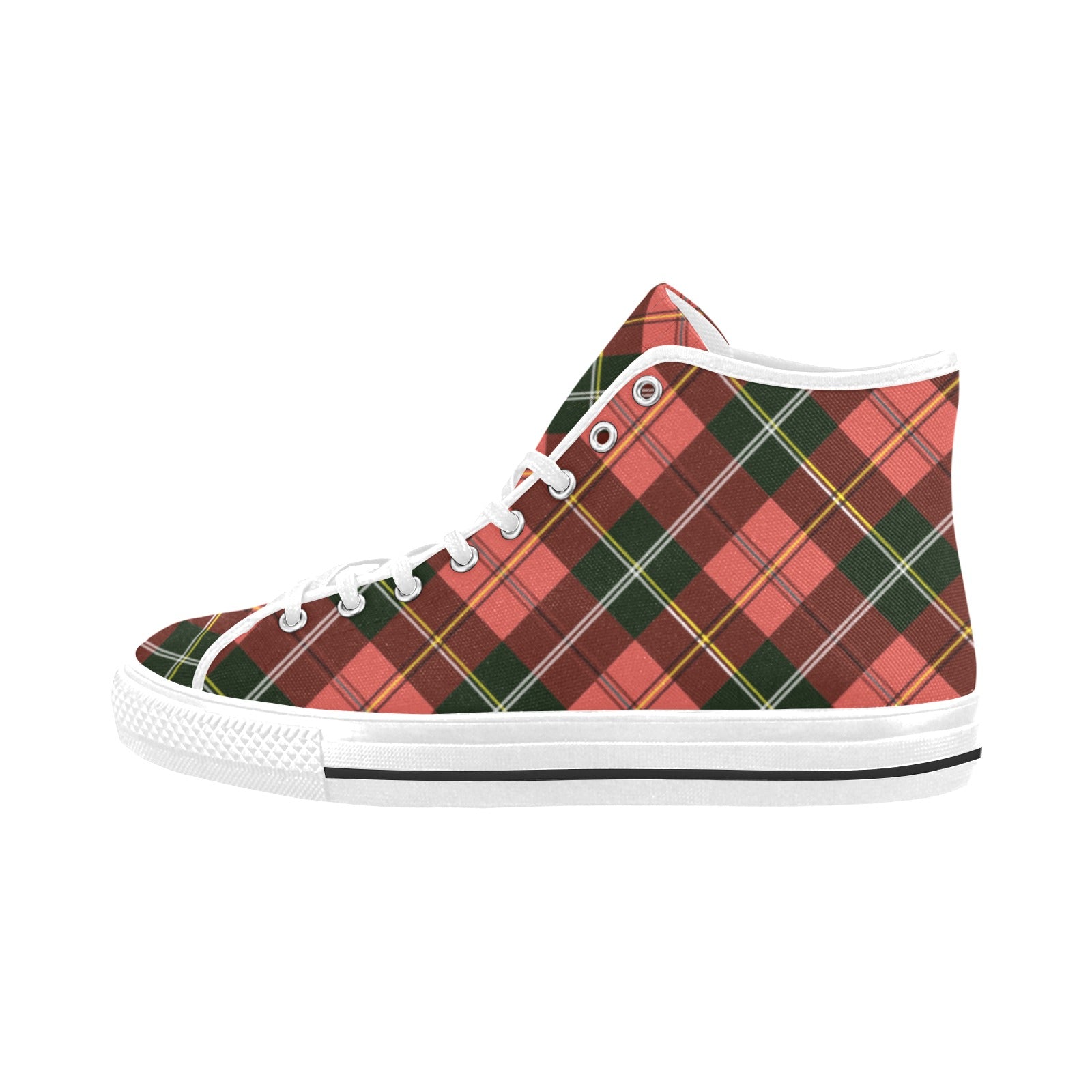 Women's Tartan Blaze Abstract High Top Shoes