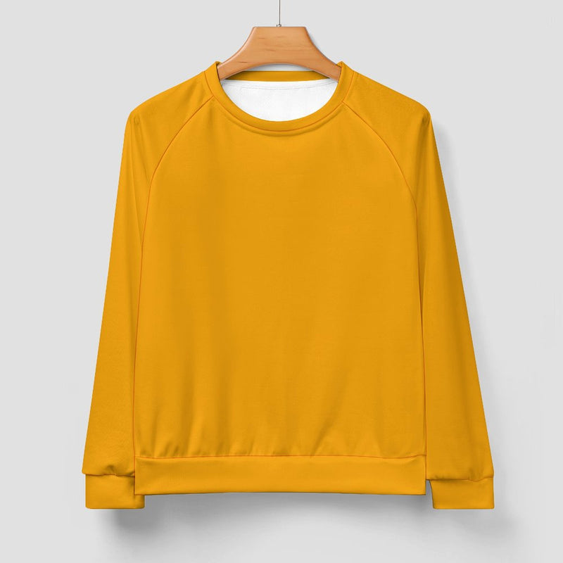 Men's Carrot Orange Solid Sweatshirt