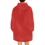 Men's Firebrick Red Solid Blanket Hoodie
