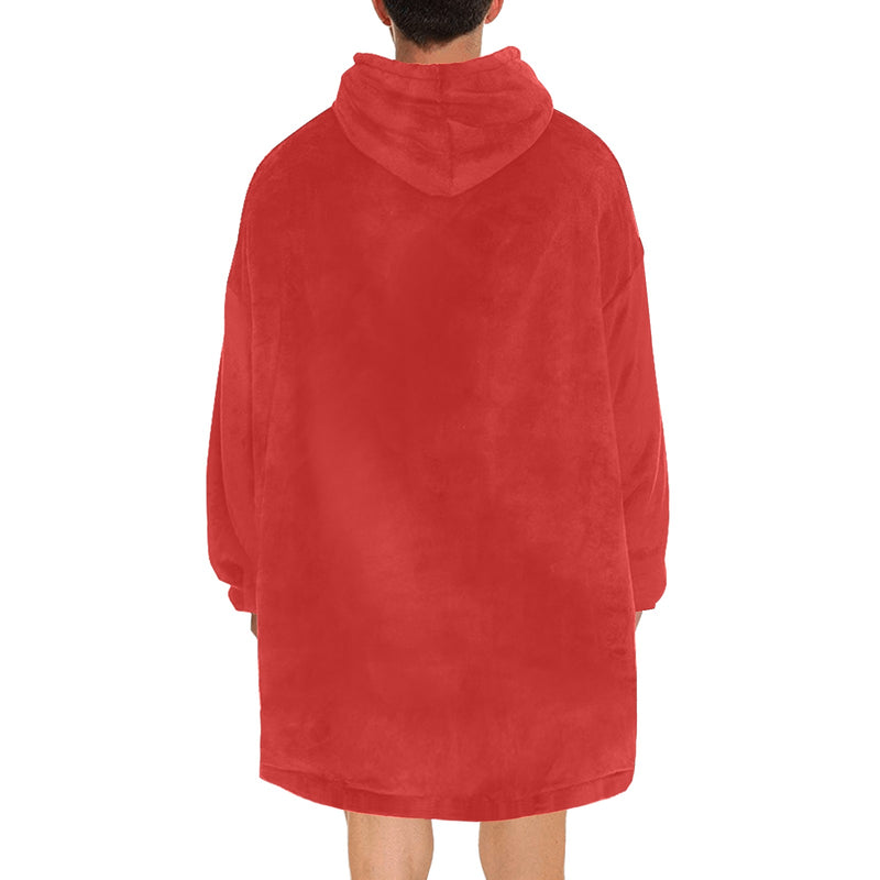Men's Firebrick Red Solid Blanket Hoodie