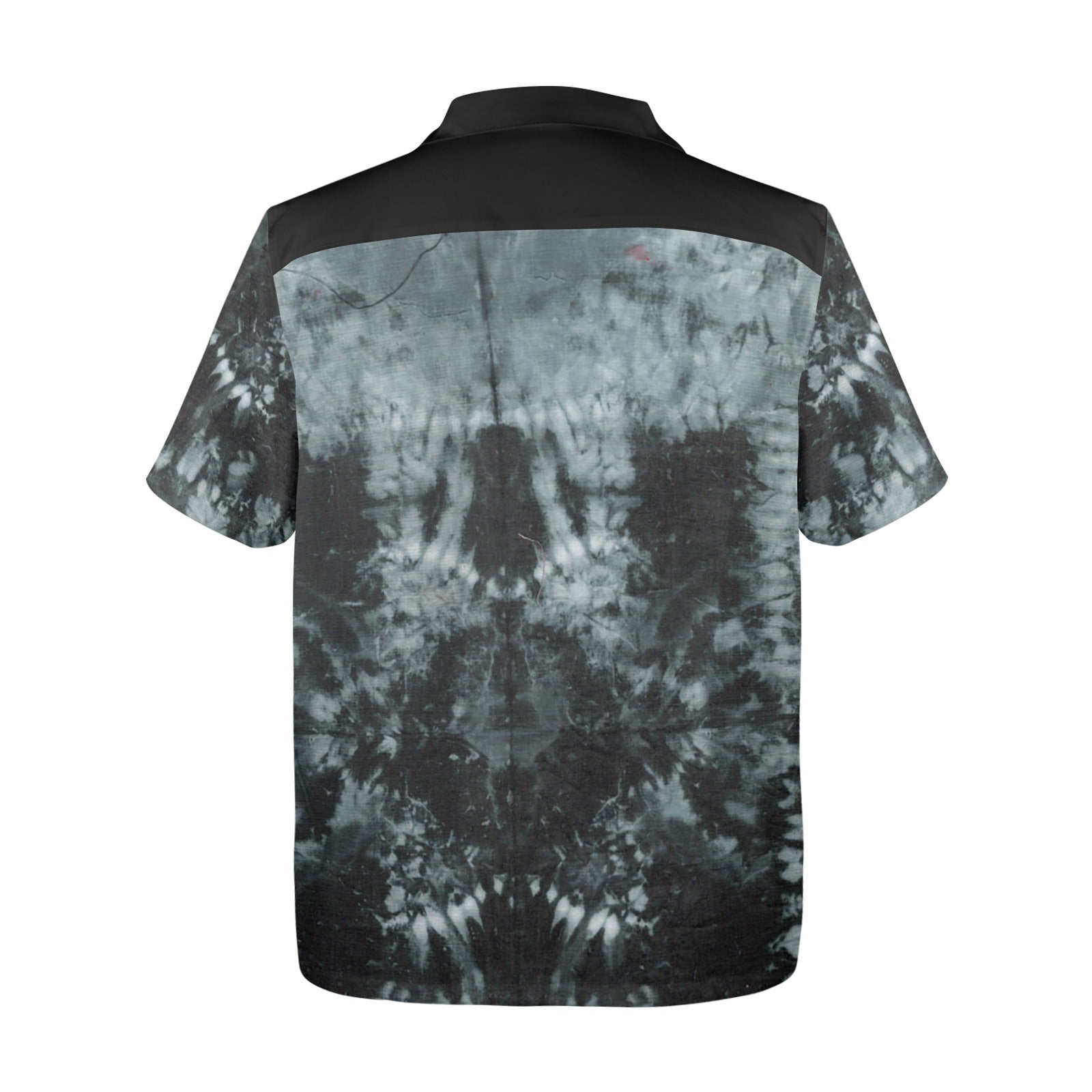 Men's Black Tie-Dye Abstract Half Sleeve Shirt