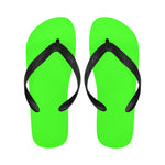 Men's Neon Green Solid Flip Flops