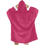 Ananya dark pink women blanket Blanket Hoodie for Women