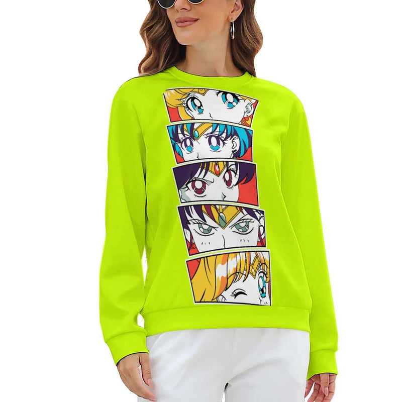 Women's Sailor Moon Eyes Anime Sweatshirt