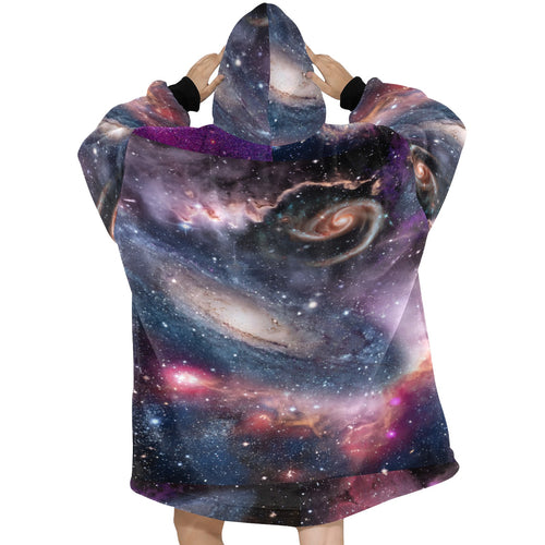 Men's Spiral Nebula Abstract Blanket Hoodie