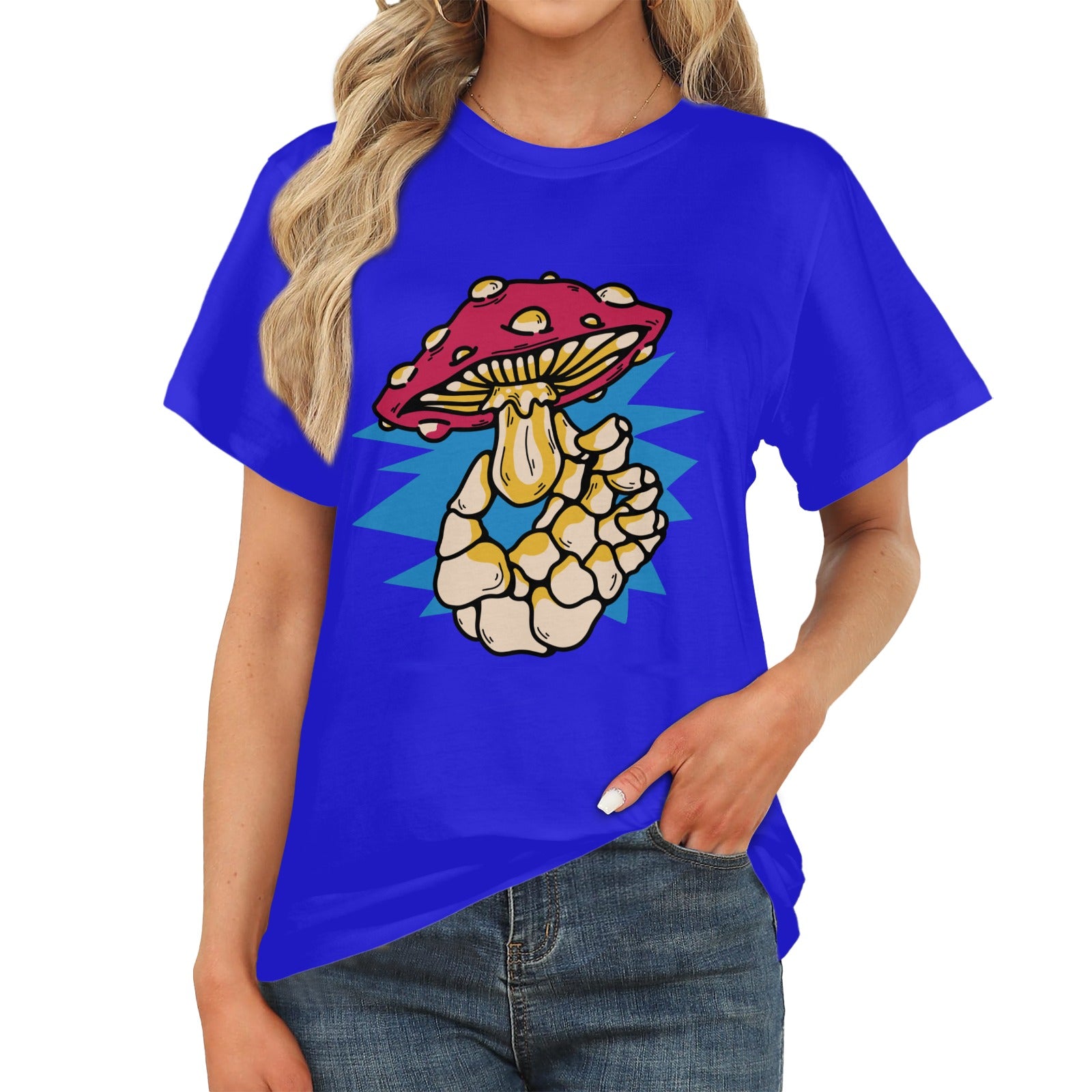 Women's Single Mushroom Acid & Punk Classic Fit T-shirt