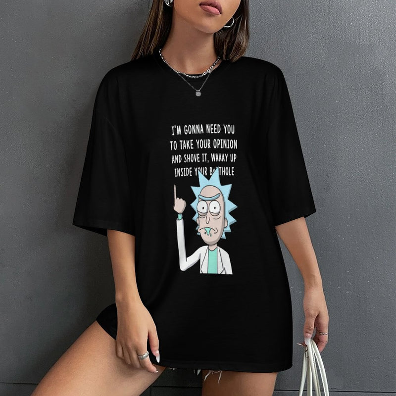 Women's Shove it Up! Typography Oversized T-shirt