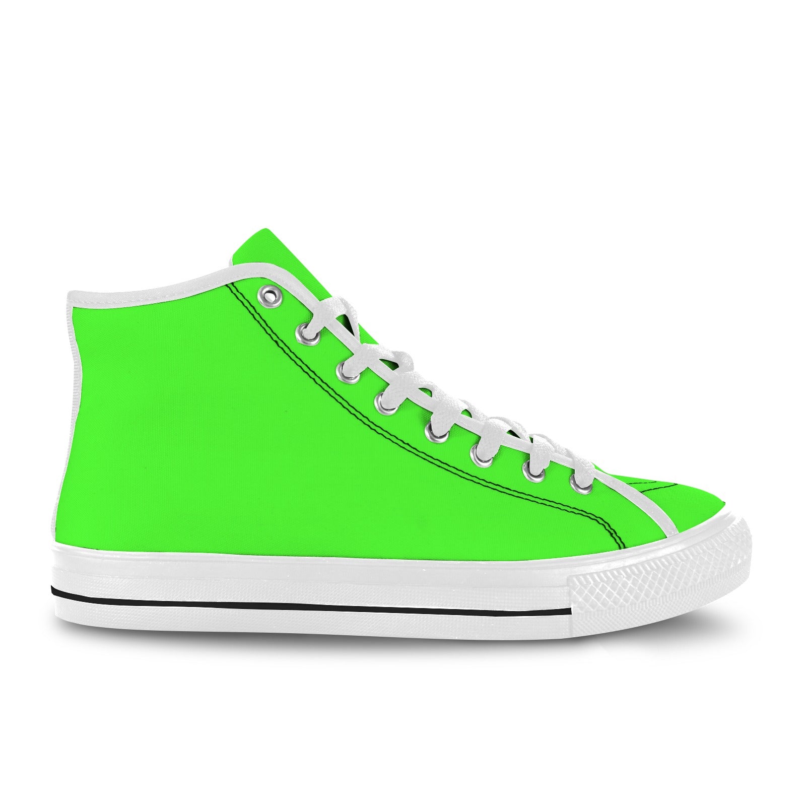 Women's Neon Green Solid High Top Shoes