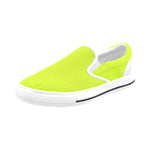 Men's Florescent Yellow Solid Slip-on Shoes